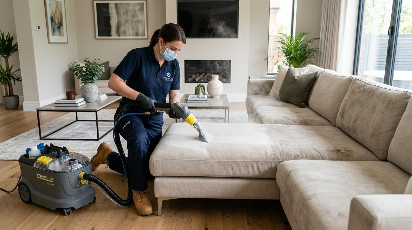 Nova sofa drycleaners Professional Team at Work